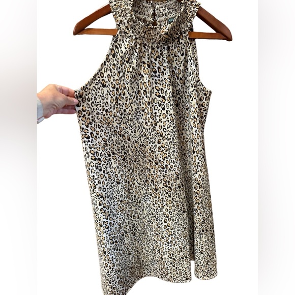 Gabby Skye Animal Print Sleeveless Babydoll Dress - Picture 2 of 9
